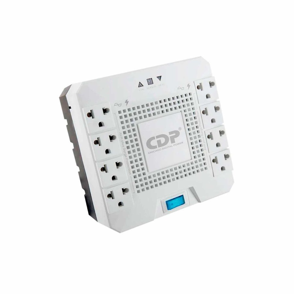 Estabilizador voltaje con supresor de picos 1800VA/1000W, 8 tomas R-AVR1808I