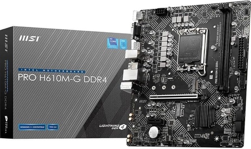[PRO H610M-G] Tarjeta Madre MSI PRO H610M-G INTEL DDR4