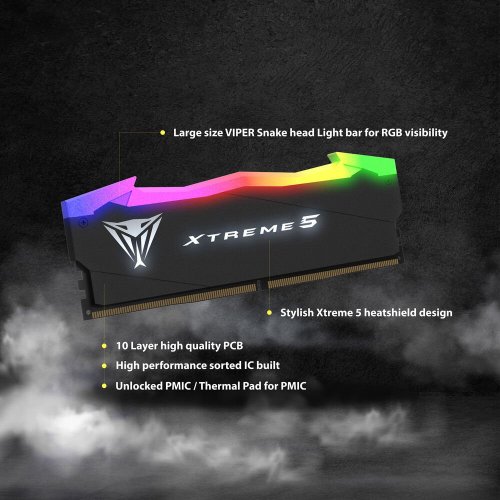 [PVXR532G76C36K] DDR5 32GB (KIT 16x2) 7600 Patriot Viper Xtreme 5 RGB para PC PVXR532G76C36K